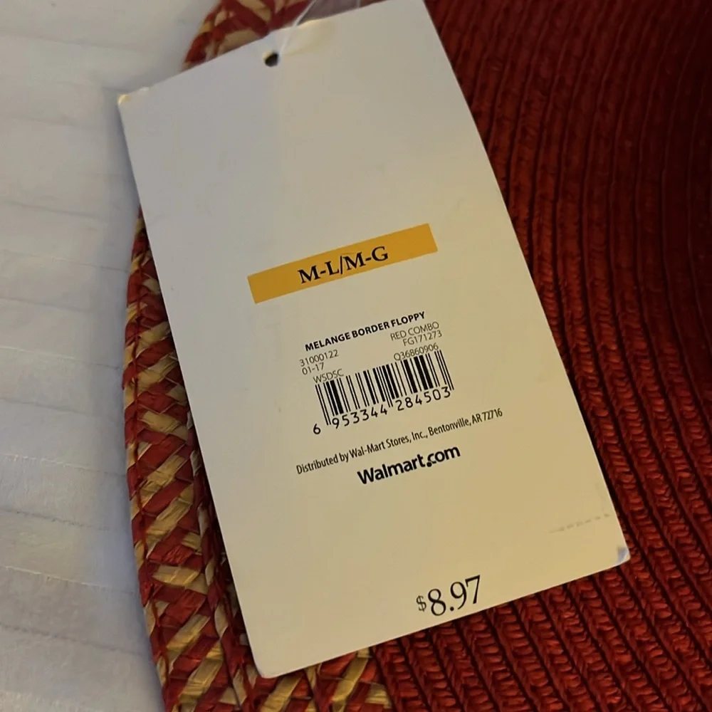 NWT Red Faded Glory Floppy Hat - Picture 5 of 5